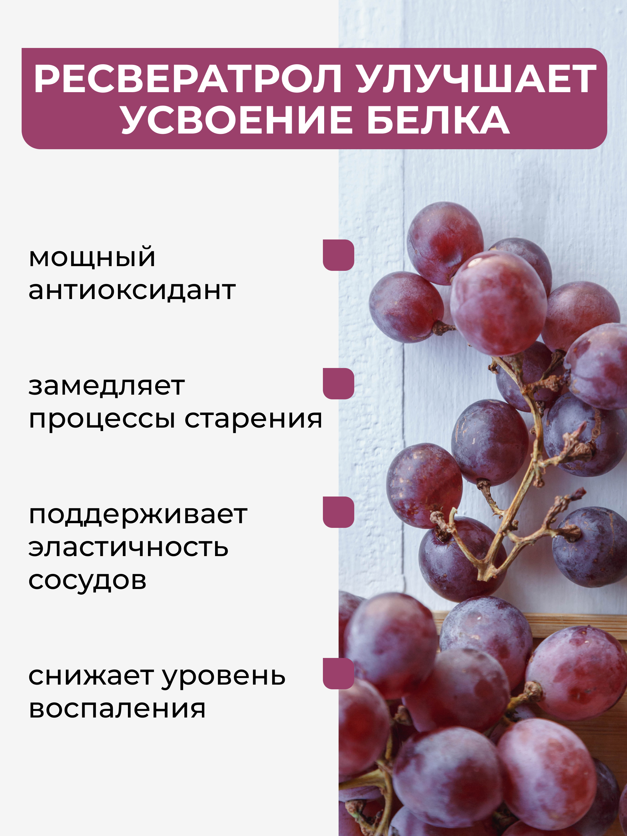 Комплексный растительный протеин с ресвератролом и яблоком, 300 г