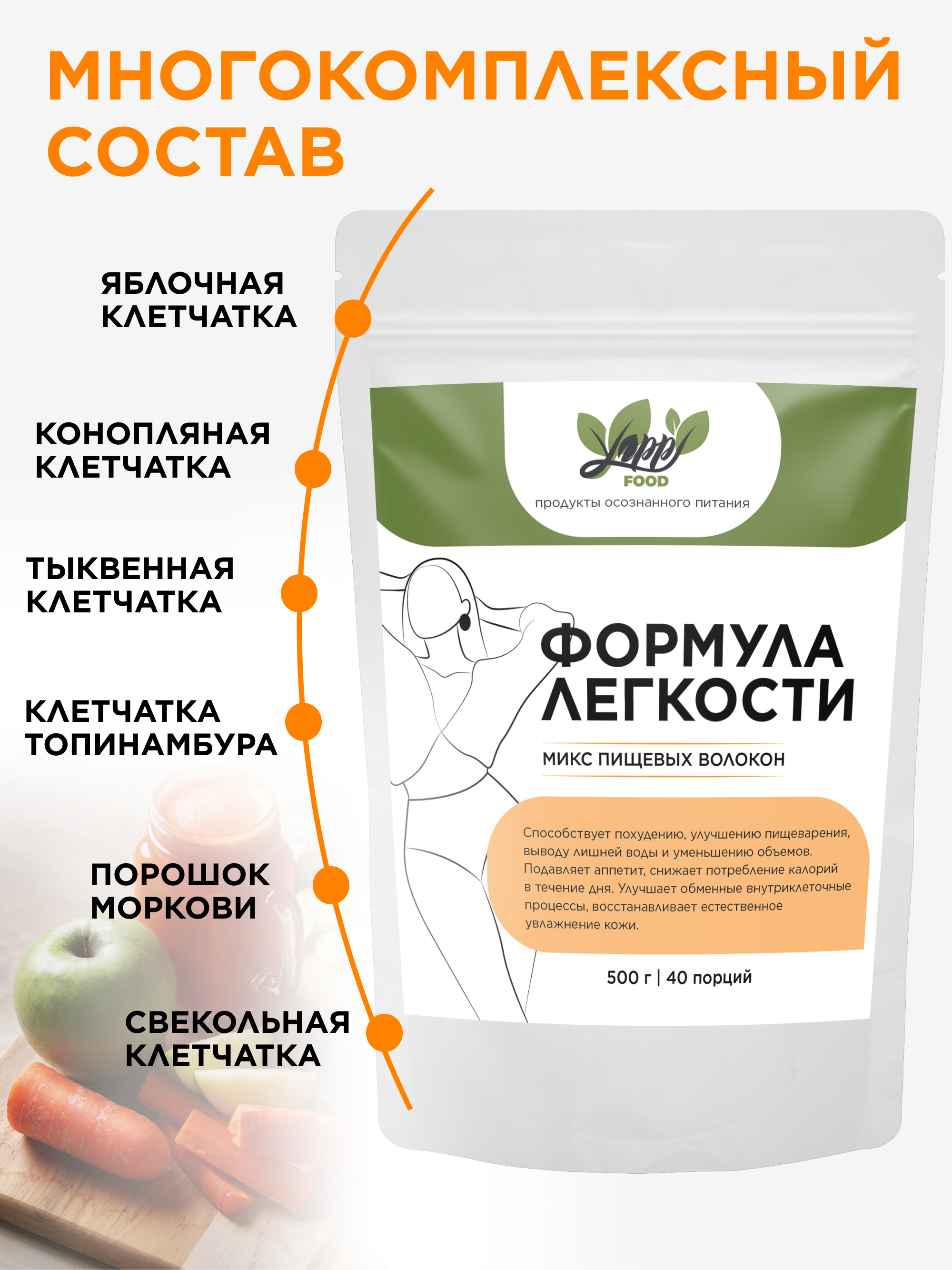 Формула лёгкости - многокомпонентная клетчатка, 500 г