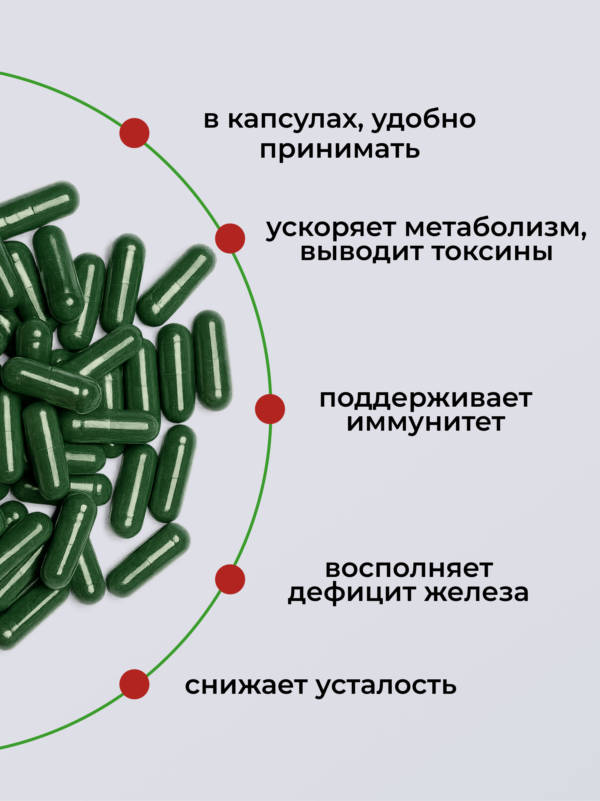 Спирулина в капсулах, 120 шт