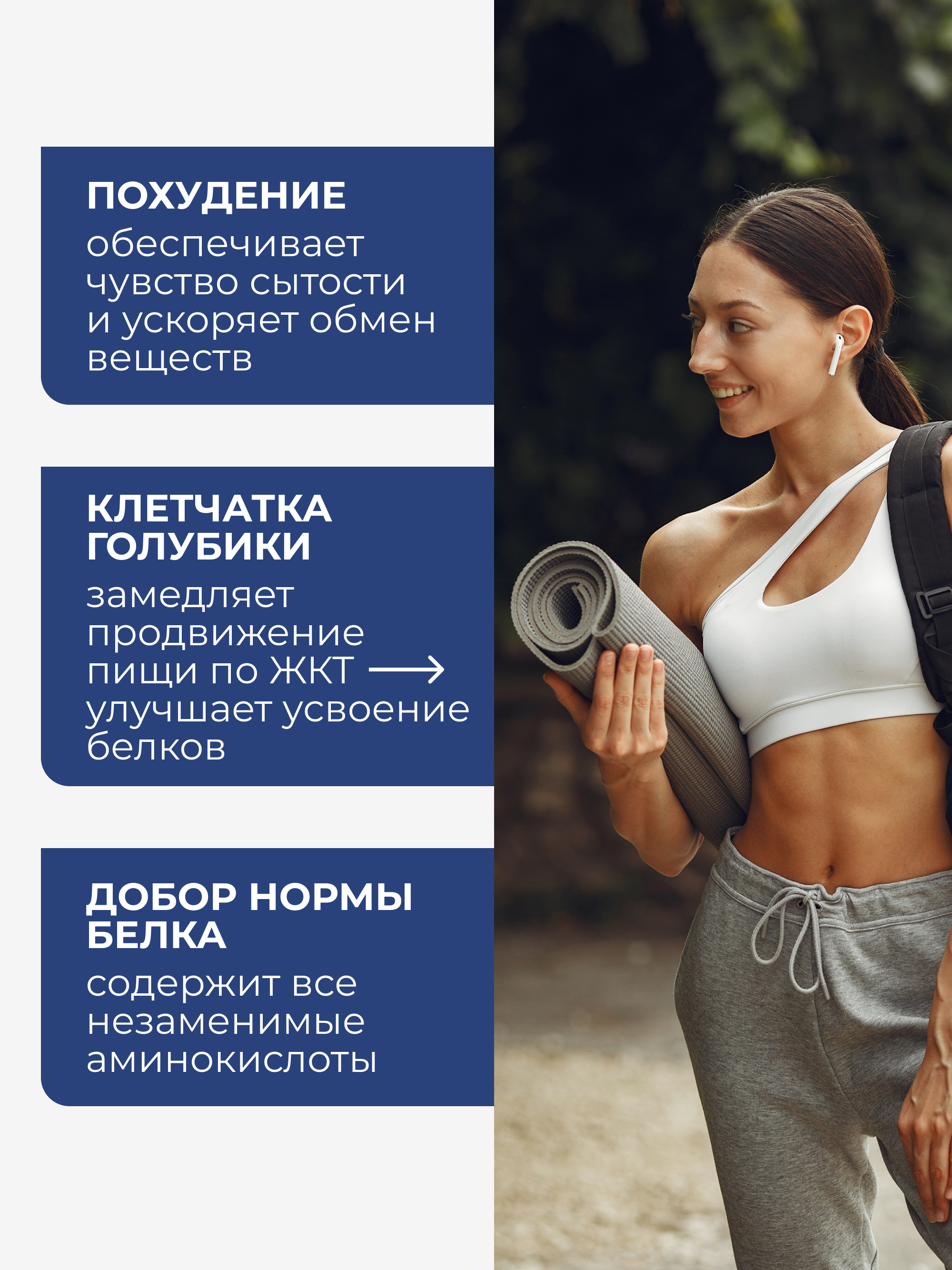 Соевый протеин с голубикой, 250 г