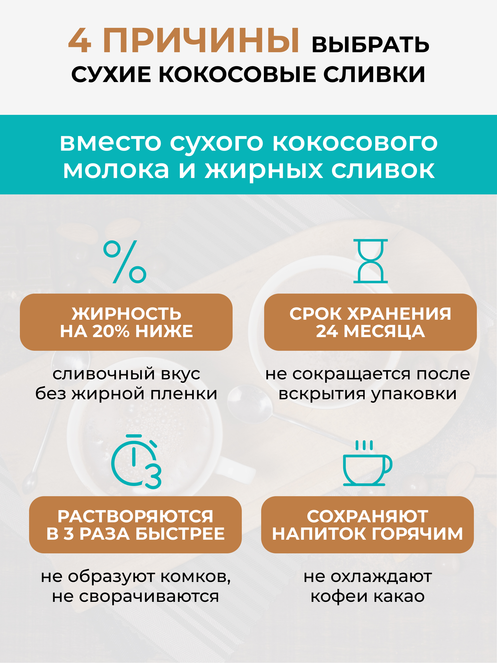 Сухие кокосовые сливки, 500 г