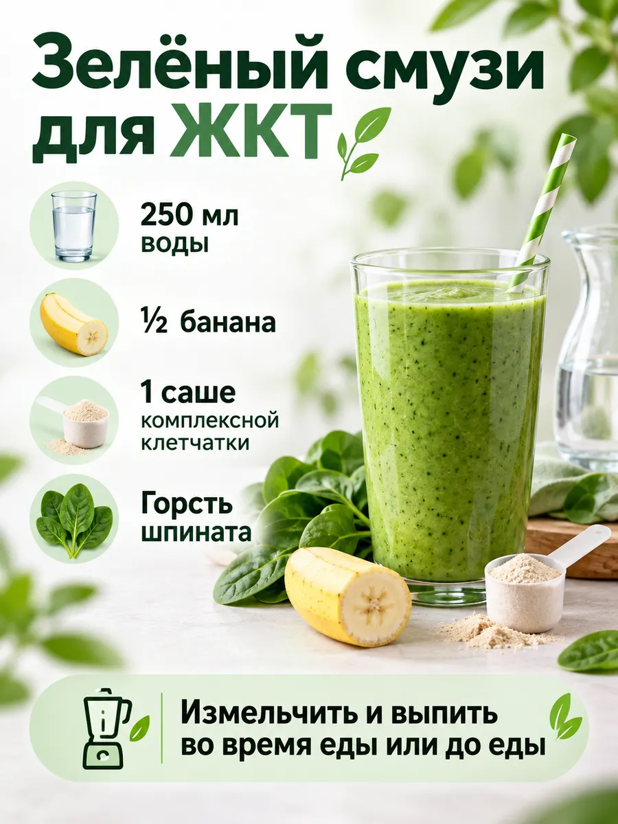 Многокомпонентная клетчатка со спирулиной в саше, 14 шт по 10 г