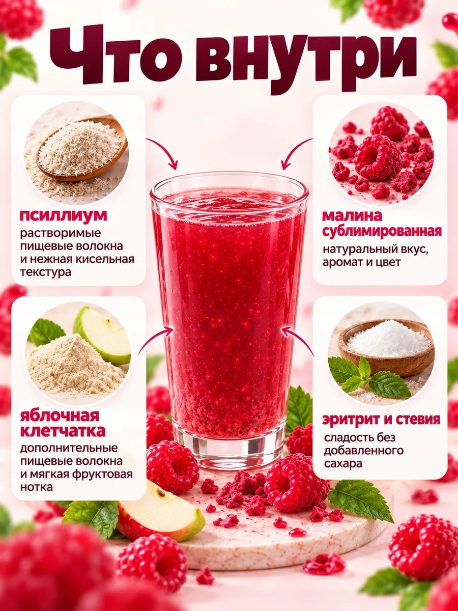 Кисель с малиной, 250 г